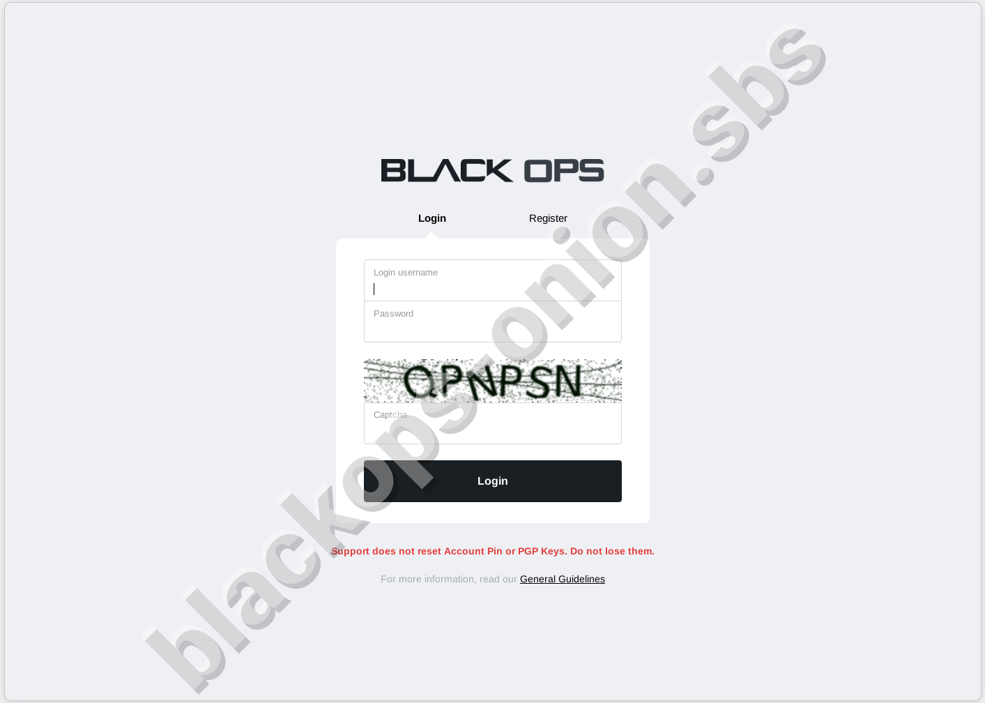 Blackops Market Login with PGP and 2FA - Blackops Market Link